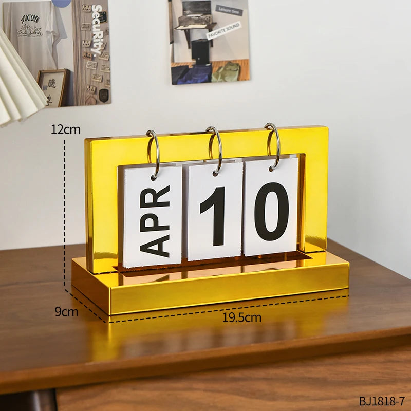Ins Minimalist Style Living Room Office Decoration Plastic Calendar Ornament Modern Desk Accessories Simple Home Decor Crafts