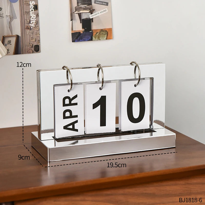 Ins Minimalist Style Living Room Office Decoration Plastic Calendar Ornament Modern Desk Accessories Simple Home Decor Crafts