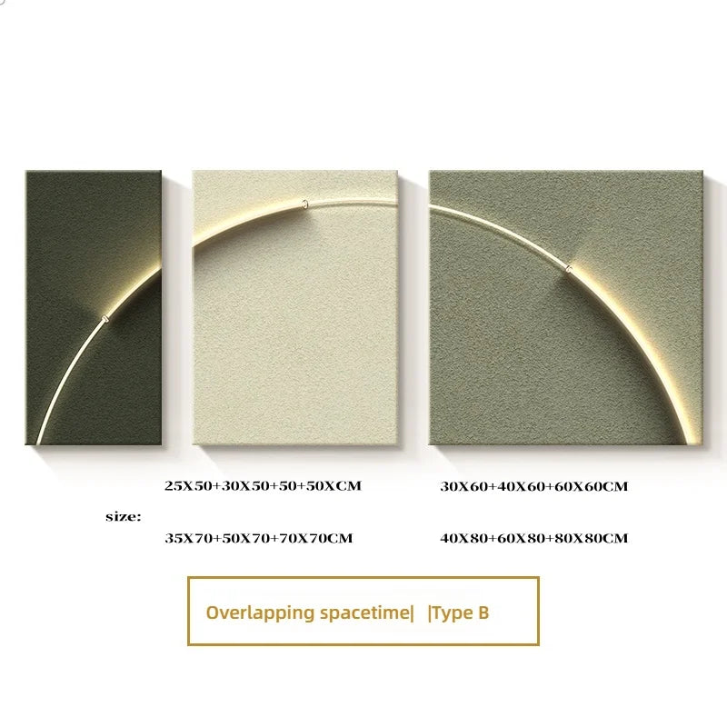 Italian Minimalist Home Living Room LED Decoration Painting Bedroom Wall Sofa Background Wal Corridor Sandstone Mural Light