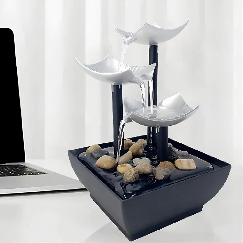 Office Home  Decoration Water Fountain Indoor Waterfall for Interior Decoration Office Home Tabletop Feng Shui Water Landscape