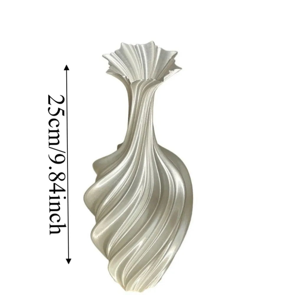 Minimalist Design Modern Vase Abstraction Style Ornaments Flower Arrangement Vase Home Decoration Creative 3D Printed Vase