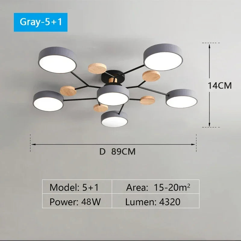 European style living room lamp household macaron color foyer ceiling lamp modern simple creative bedroom lamp log restaurant la