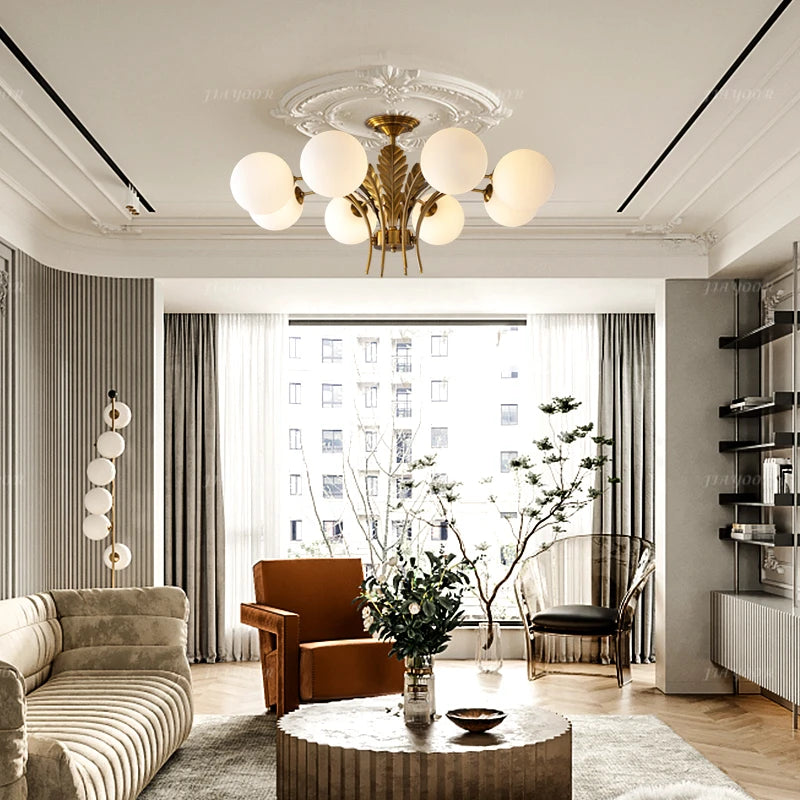 French Style Minimalist Home Decoration With LED Pendant Light Living Room Master Bedroom Kitchen Circular Lighting Fixtures
