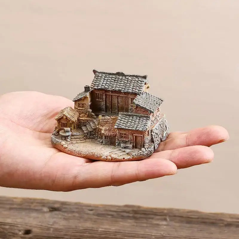 Old House Ornaments, Small Models, Creative Micro-landscape Designs, Courtyard Potted Plants and Bonsai Decorations