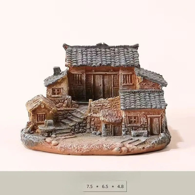 Old House Ornaments, Small Models, Creative Micro-landscape Designs, Courtyard Potted Plants and Bonsai Decorations