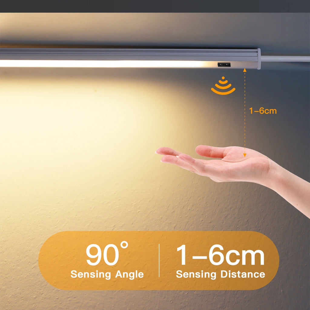 30/40/50CM Kitchen Cabinet LED Light Hand Sweep Motion Sensor USB Lamp Tube White Warm White Room Decor Lighting