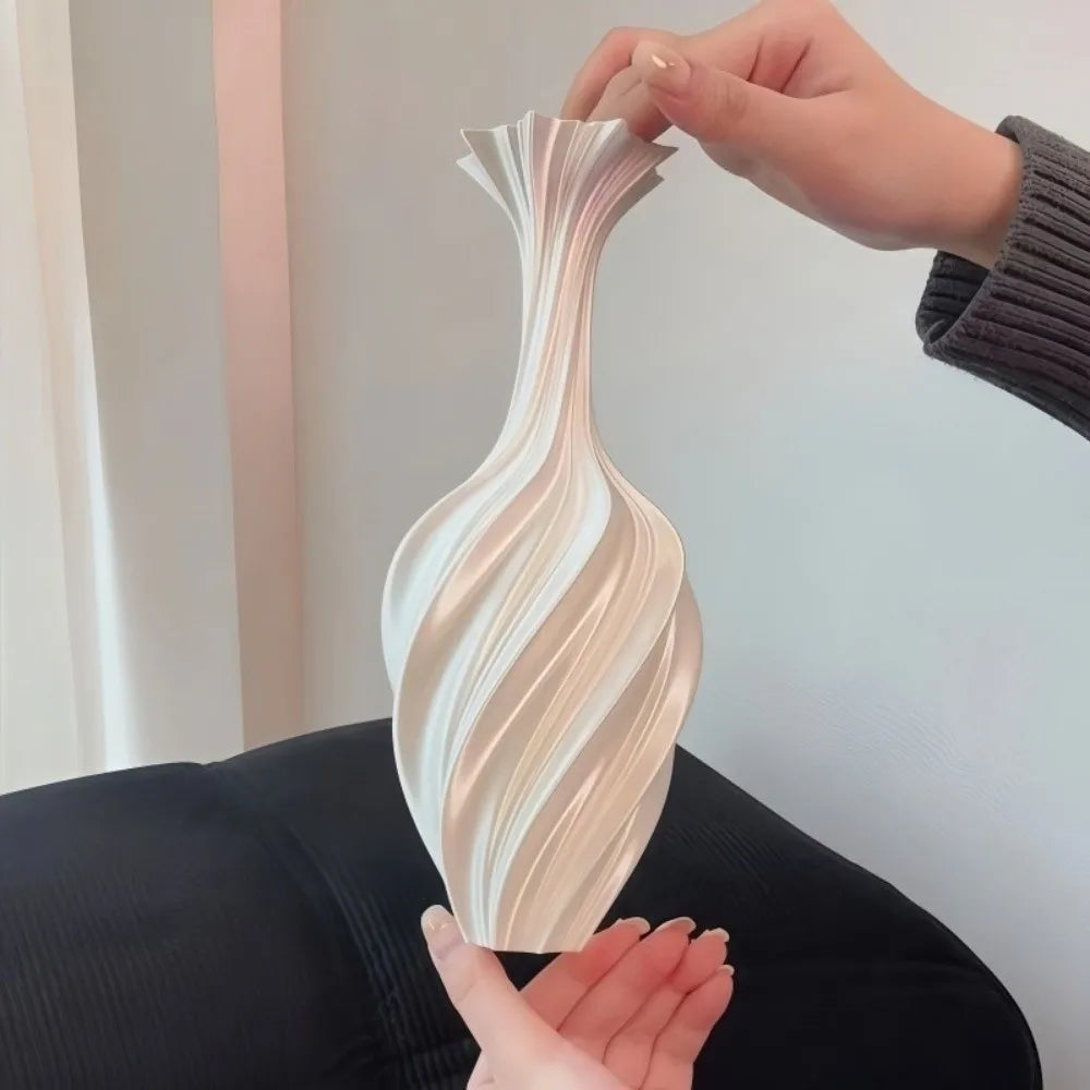 Minimalist Design Modern Vase Abstraction Style Ornaments Flower Arrangement Vase Home Decoration Creative 3D Printed Vase