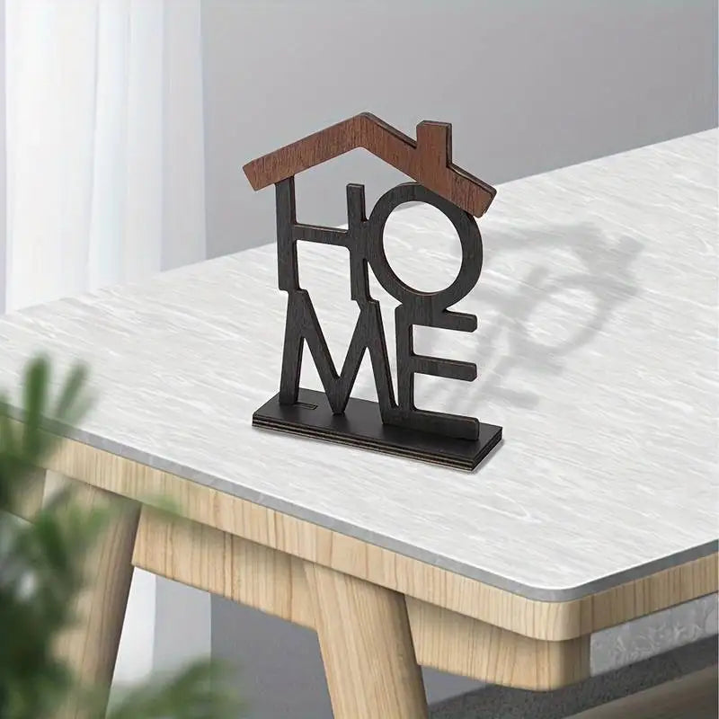 Creative Wooden Home Ornament for Living Room Coffee Table, Wall Cabinet, Desktop, Small House-Shaped Decoration, Housewarming Birthday Gift