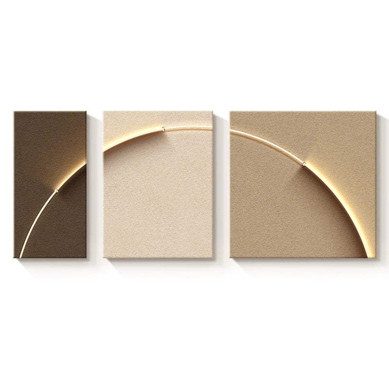 Italian Minimalist Home Living Room LED Decoration Painting Bedroom Wall Sofa Background Wal Corridor Sandstone Mural Light