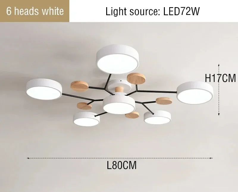 European style living room lamp household macaron color foyer ceiling lamp modern simple creative bedroom lamp log restaurant la