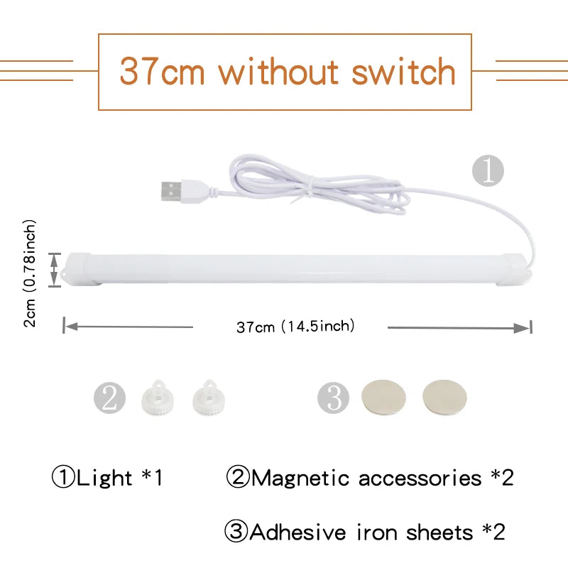 Desk light Magnetic reading lamp USB Dormitory LED Night lighting Eye protection tube cabinet Mirror Student Office study table