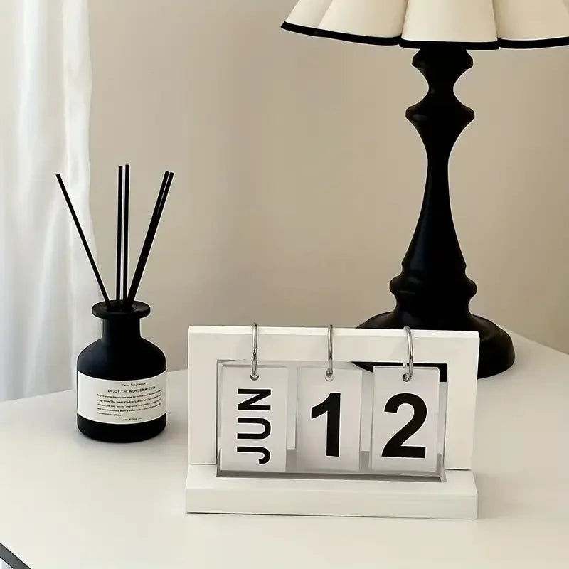 Ins Minimalist Style Living Room Office Decoration Plastic Calendar Ornament Modern Desk Accessories Simple Home Decor Crafts