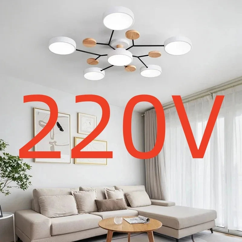 European style living room lamp household macaron color foyer ceiling lamp modern simple creative bedroom lamp log restaurant la