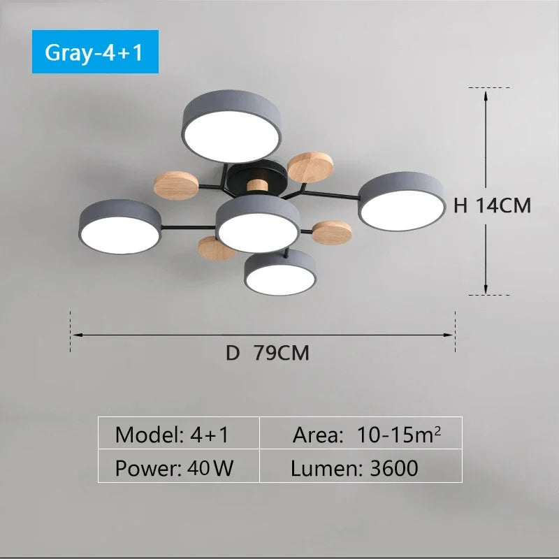 European style living room lamp household macaron color foyer ceiling lamp modern simple creative bedroom lamp log restaurant la