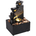 Tabletop Waterfall Home Decor Relaxation Meditation Desktop Fountain Lights Flowing Water Ornaments Mother's Day Festival Gifts