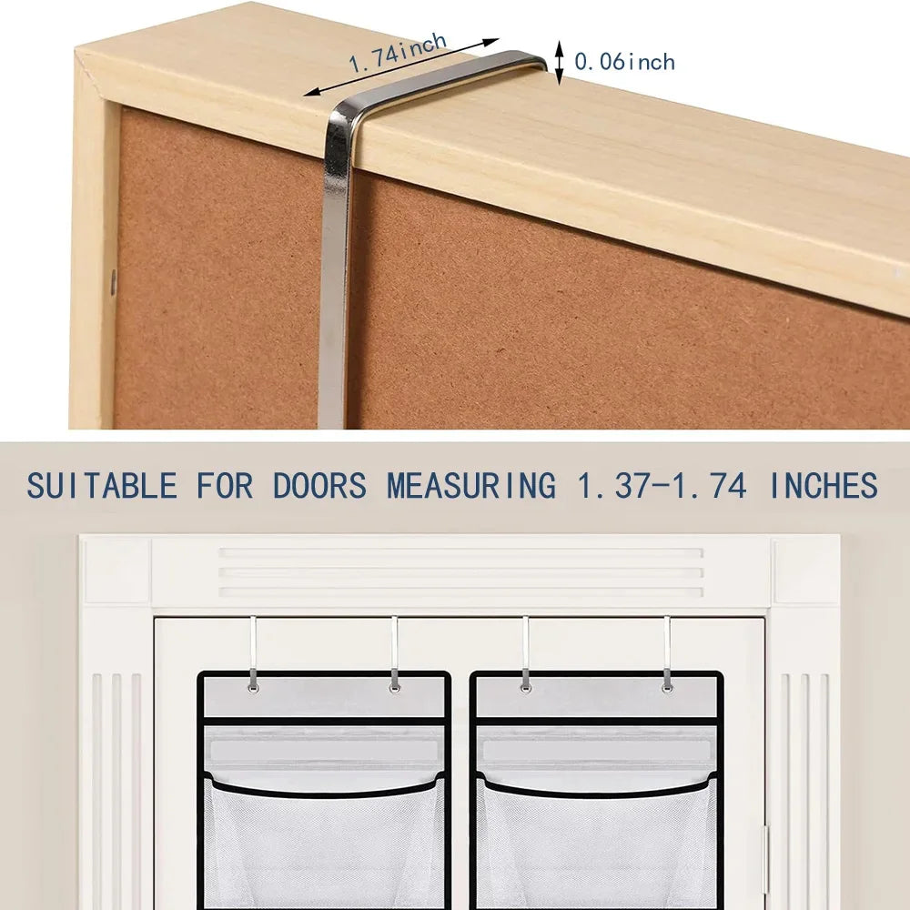 Foldable Wall Hanging Shelves Over The Door Clothes Organizer Storage for Closet with 5 Pockets Organizer for Bedroom Bathroom