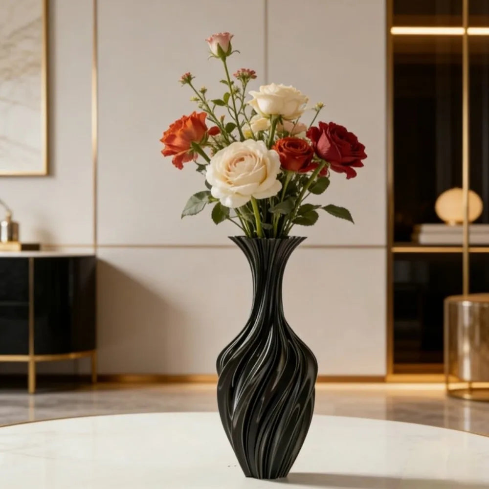 Minimalist Design Modern Vase Abstraction Style Ornaments Flower Arrangement Vase Home Decoration Creative 3D Printed Vase