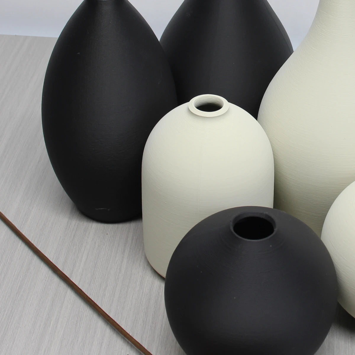 4 Piece Minimalist Art Vase, Vase Set, Perfect for Country Home Décor, Modern Farmhouse, Living Room, Shelf, Tabletop, Bookcase,