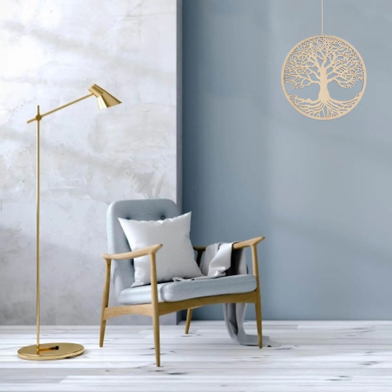 Minimalists Tree Wall Art 11 Inch Elegant Metal Sign Zen Meditation Symbol For Home Living Room Bedroom Office & Studio Decor