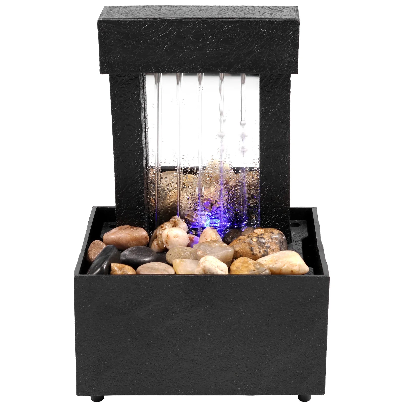 Tabletop Waterfall Home Decor Relaxation Meditation Desktop Fountain Lights Flowing Water Ornaments Mother's Day Festival Gifts