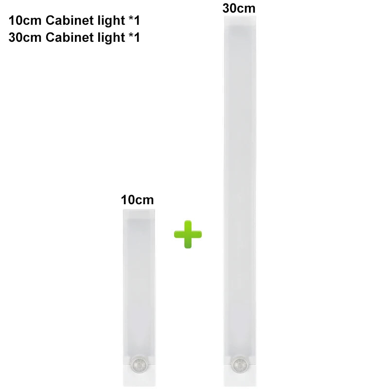 Under Cabinet Light LED Motion Sensor Night Light USB Charging Magnetic Induction Lamp for Bedside Wardrobe Stairway