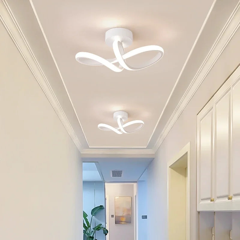 LED Aisle Ceiling Lights Modern Chandelier Three Colors Lamp Minimalist Lamps For Bedroom Light Surface Installation Dining Room