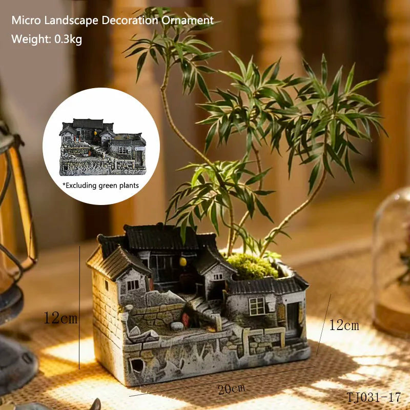 Micro Landscape Decoration Ornament Retro And Nostalgic House Ornament Home Living Room Bedroom Decoration Gift For Friends