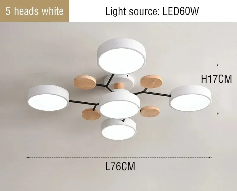 European style living room lamp household macaron color foyer ceiling lamp modern simple creative bedroom lamp log restaurant la